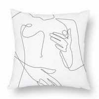 HKM-976915 Modern Simple 45*45CM Polyester Fiber Plush Pillowcase - No Pillow Core