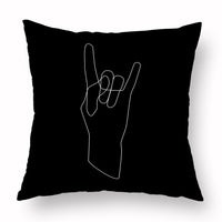HKM-976915 Modern Simple 45*45CM Polyester Fiber Plush Pillowcase - No Pillow Core