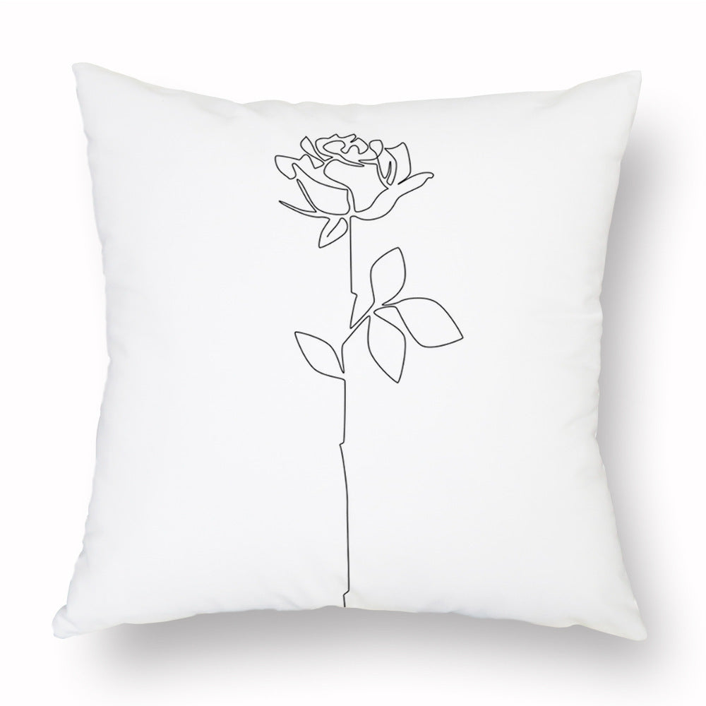 HKM-976915 Modern Simple 45*45CM Polyester Fiber Plush Pillowcase - No Pillow Core