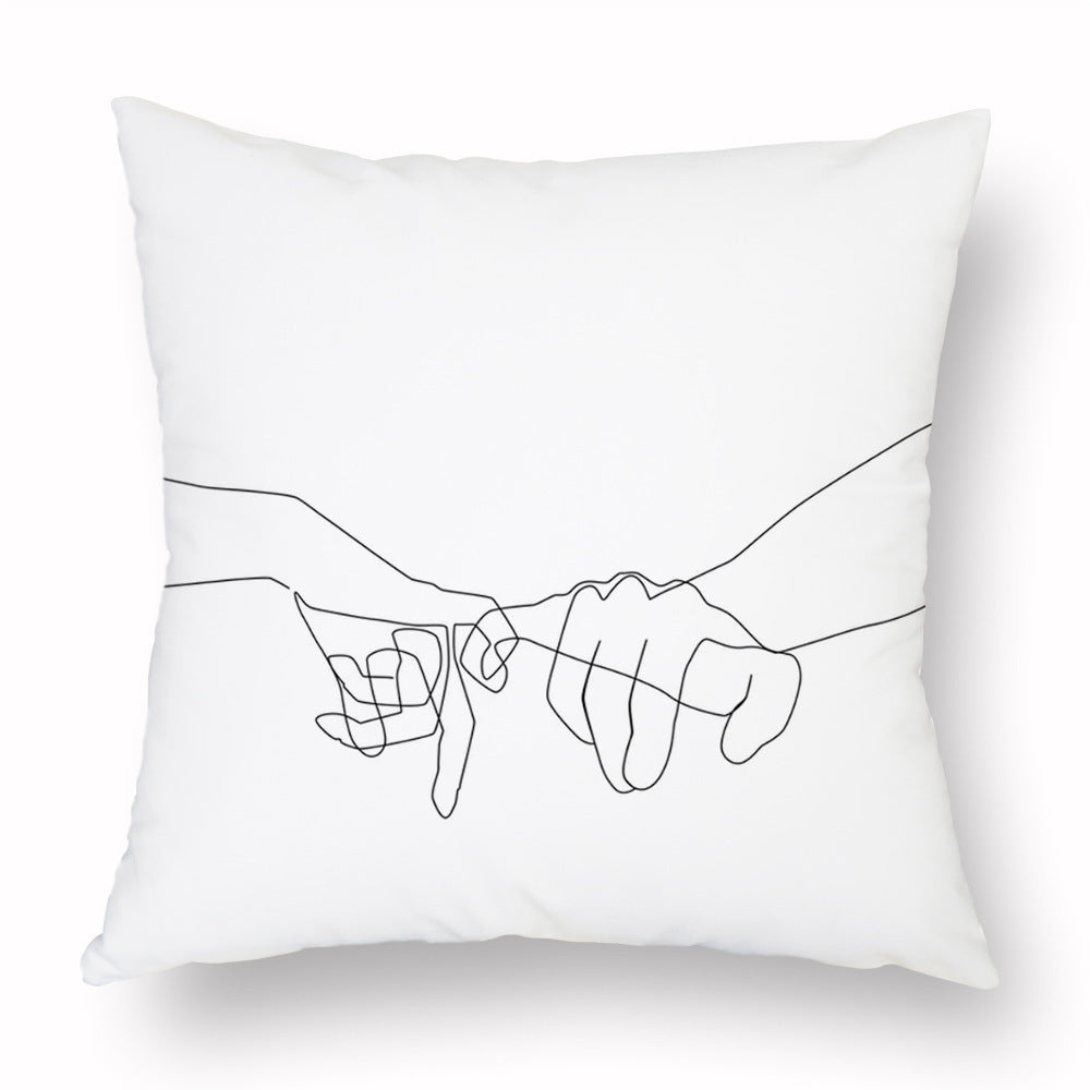 HKM-976915 Modern Simple 45*45CM Polyester Fiber Plush Pillowcase - No Pillow Core