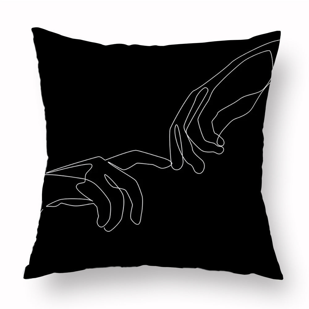 HKM-976915 Modern Simple 45*45CM Polyester Fiber Plush Pillowcase - No Pillow Core