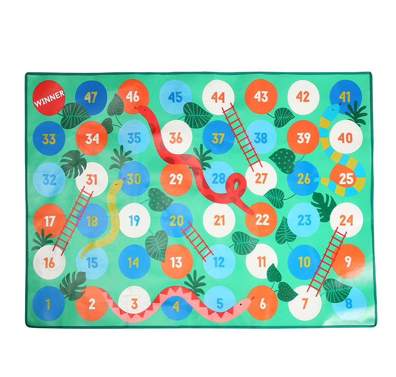 HKM-976915 Non-Slip Educational Crawling and Climbing Mat for Infants - 1.3x1.6m Fabric Play Area