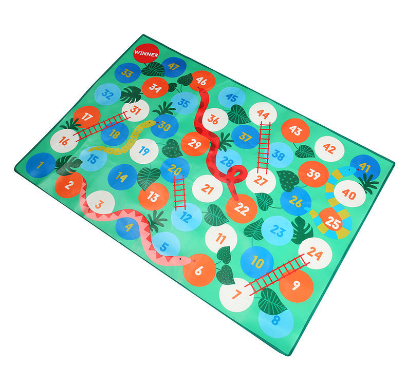 HKM-976915 Non-Slip Educational Crawling and Climbing Mat for Infants - 1.3x1.6m Fabric Play Area