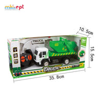 HKM-977043 Stylish Green Remote Control Sanitation Truck Toy for Ages 2 to 7