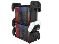 HKM-977107 Multi-Game Disc Holder for PS5, PS4, Xbox Series X, Xbox One, and Nintendo Switch with Handle Storage