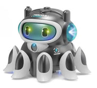 HKM-977235 Electric Crawling Octopus Toy with Music and Light - Mechanical Obstacle Avoidance for Children