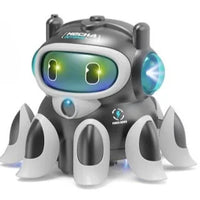 HKM-977235 Electric Crawling Octopus Toy with Music and Light - Mechanical Obstacle Avoidance for Children