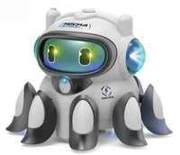 HKM-977235 Electric Crawling Octopus Toy with Music and Light - Mechanical Obstacle Avoidance for Children