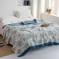 HKM-977235 Thickened Five-Layer Pure Cotton Gauze Blanket for Autumn and Winter, Air Conditioning Sheet in Multiple Sizes