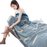 HKM-977235 Thickened Five-Layer Pure Cotton Gauze Blanket for Autumn and Winter, Air Conditioning Sheet in Multiple Sizes