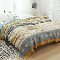 HKM-977235 Thickened Five-Layer Pure Cotton Gauze Blanket for Autumn and Winter, Air Conditioning Sheet in Multiple Sizes