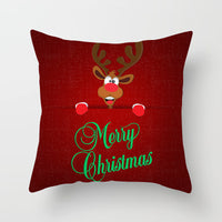 HKM-977299 Christmas-Themed Digital Print Pillowcase - 45x45cm Polyester Cushion Cover with Peach Skin Fabric