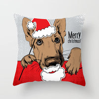 HKM-977299 Christmas-Themed Digital Print Pillowcase - 45x45cm Polyester Cushion Cover with Peach Skin Fabric