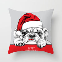 HKM-977299 Christmas-Themed Digital Print Pillowcase - 45x45cm Polyester Cushion Cover with Peach Skin Fabric