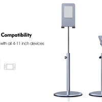 HKM-977299 Telescopic Aluminum Alloy Desktop Bracket for Mobile Devices and Tablets