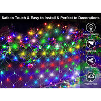 HKM-977363 360 LED Cold White Christmas Net Lights for Indoor and Outdoor Decoration with 8 Lighting Modes, IP44 Waterproof, 3x2 Meter Size