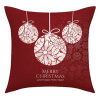 HKM-977363 Christmas Snowman Elk Pillow Cover, 45x45cm, Plant and Flower Design, PP Cotton Filled