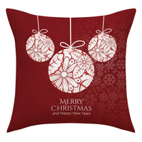 HKM-977363 Christmas Snowman Elk Pillow Cover, 45x45cm, Plant and Flower Design, PP Cotton Filled