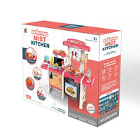 HKM-977491 Pretend Play Kitchen Set with Utensils and Food for Kids Ages 2-14, Plastic Cooking Table Toy
