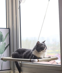 HKM-977747 Hanging Cat Hammock Nest with Suction Cups and Steel Wire for Comfortable Pet Relaxation