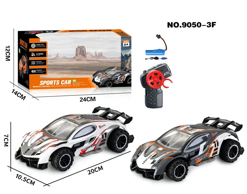 HKM-977811 2.4G Remote Control Alloy Racing Car 1:24 Scale High-Speed Drift Vehicle for Kids Ages 5 and Up