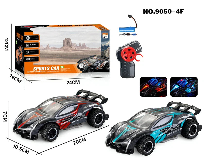 HKM-977811 2.4G Remote Control Alloy Racing Car 1:24 Scale High-Speed Drift Vehicle for Kids Ages 5 and Up