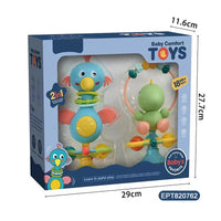 HKM-977875 Toddler Dinosaur Rattle Toy Set with Hand Bell Noise Shakers for Babies 0-24 Months