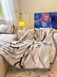 HKM-978387 Cartoon Anime Double-Sided Milk Velvet Blanket, 150x200cm, Anti-Static and Lint-Free