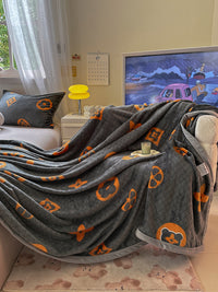 HKM-978387 Cartoon Anime Double-Sided Milk Velvet Blanket, 150x200cm, Anti-Static and Lint-Free