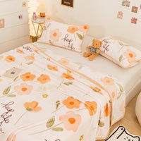 HKM-978387 Cartoon Anime Double-Sided Milk Velvet Blanket, 150x200cm, Anti-Static and Lint-Free