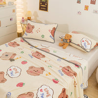 HKM-978387 Cartoon Anime Double-Sided Milk Velvet Blanket, 150x200cm, Anti-Static and Lint-Free