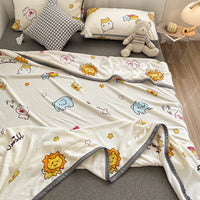 HKM-978387 Cartoon Anime Double-Sided Milk Velvet Blanket, 150x200cm, Anti-Static and Lint-Free