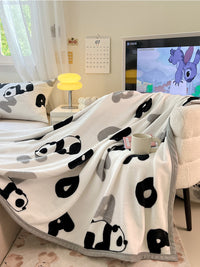HKM-978387 Cartoon Anime Double-Sided Milk Velvet Blanket, 150x200cm, Anti-Static and Lint-Free