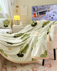 HKM-978387 Cartoon Anime Double-Sided Milk Velvet Blanket, 150x200cm, Anti-Static and Lint-Free