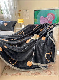 HKM-978387 Cartoon Anime Double-Sided Milk Velvet Blanket, 150x200cm, Anti-Static and Lint-Free