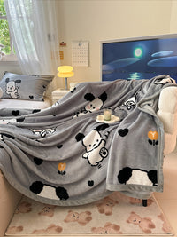 HKM-978387 Cartoon Anime Double-Sided Milk Velvet Blanket, 150x200cm, Anti-Static and Lint-Free