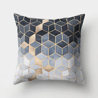 HKM-978451 Geometric Print Polyester Cushion Cover - 45x45cm Pillowcase
