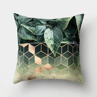 HKM-978451 Geometric Print Polyester Cushion Cover - 45x45cm Pillowcase