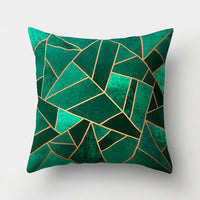 HKM-978451 Geometric Print Polyester Cushion Cover - 45x45cm Pillowcase