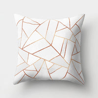 HKM-978451 Geometric Print Polyester Cushion Cover - 45x45cm Pillowcase