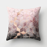 HKM-978451 Geometric Print Polyester Cushion Cover - 45x45cm Pillowcase