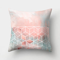 HKM-978451 Geometric Print Polyester Cushion Cover - 45x45cm Pillowcase