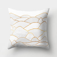 HKM-978451 Geometric Print Polyester Cushion Cover - 45x45cm Pillowcase