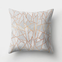 HKM-978451 Geometric Print Polyester Cushion Cover - 45x45cm Pillowcase