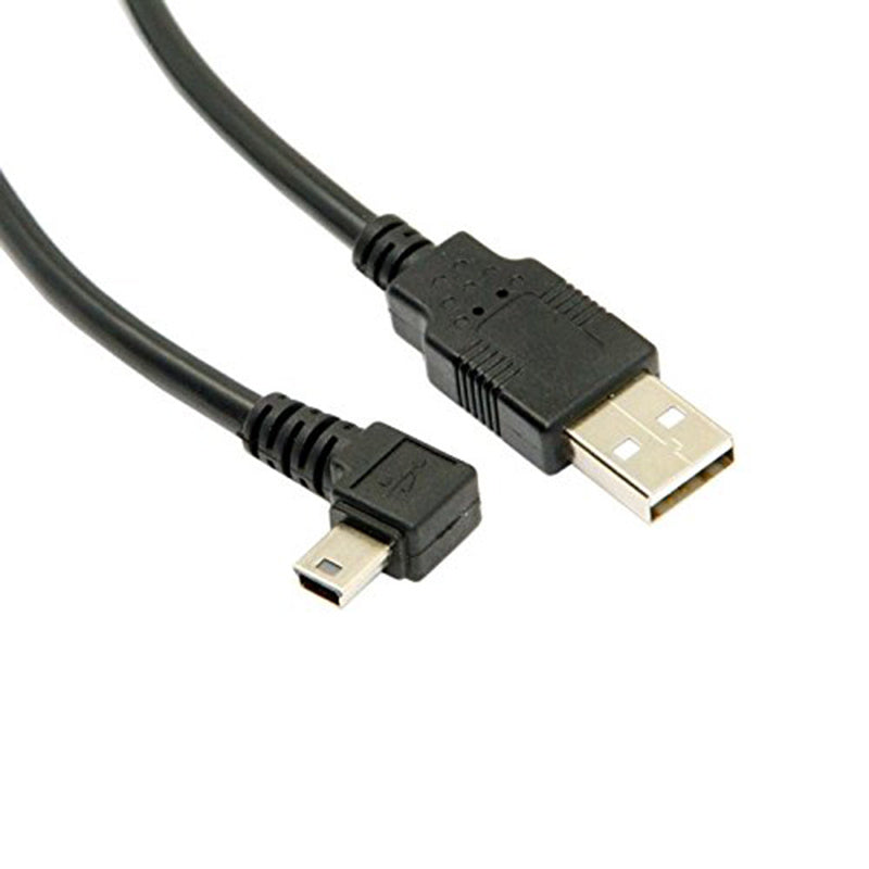 HKM-978579 Mini USB Male to USB 2.0 Male Data Cable - Thick Black Elbow Design