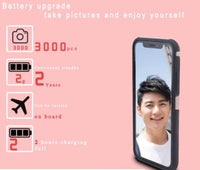 HKM-978643 Selfie Stick Phone Case for Compatible iPhone Models - Glamour Red, Dazzle Cool Black, Rose Gold
