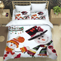 HKM-978707 Digital Printing Brushed Cloth Bedding Set with Quilt Cover and Pillowcase - Multiple Sizes Available