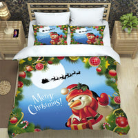 HKM-978707 Digital Printing Brushed Cloth Bedding Set with Quilt Cover and Pillowcase - Multiple Sizes Available