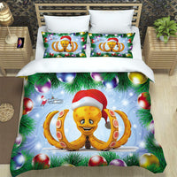 HKM-978707 Digital Printing Brushed Cloth Bedding Set with Quilt Cover and Pillowcase - Multiple Sizes Available
