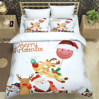 HKM-978707 Digital Printing Brushed Cloth Bedding Set with Quilt Cover and Pillowcase - Multiple Sizes Available